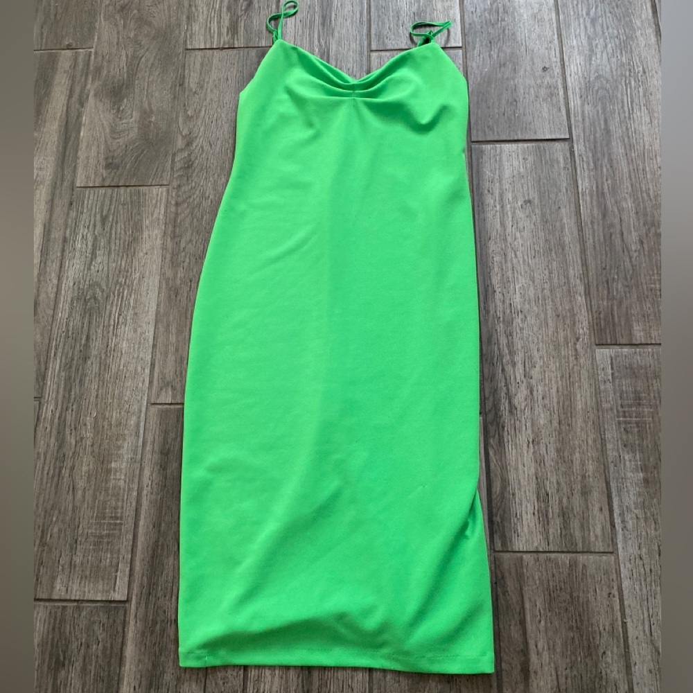 Zara Bright Green Midi Dress